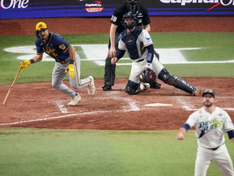Brewers rout the Rays 10-1 to move within a win of their first World Series title