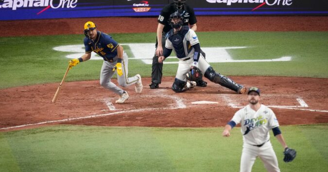 Brewers rout the Rays 10-1 to move within a win of their first World Series title