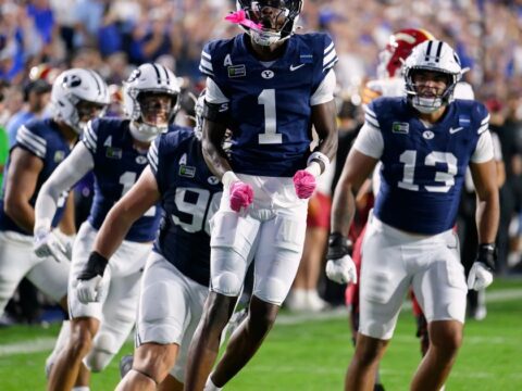 BYU hosts Notre Dame as Cougars chase signature win in the 1st top-10 game at LaVell Edwards Stadium BYU hosts Notre Dame as Cougars chase signature win in the 1st top-10 game at LaVell Edwards Stadium