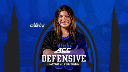 Chepow Tabbed ACC Defensive Player of the Week Chepow Tabbed ACC Defensive Player of the Week
