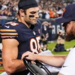 Cole Kmet sidelined by season-ending knee injury, testing tight end depth for the Chicago Bears