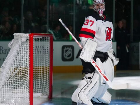 Connor Hellebuyck makes his New Jersey Devils debut as starter in net at Dallas Connor Hellebuyck makes his New Jersey Devils debut as starter in net at Dallas