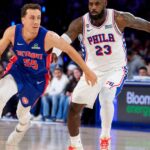 Cunningham scores 26, Collins has double-double in Detroit's 106-93 win over LeBron, 76ers
