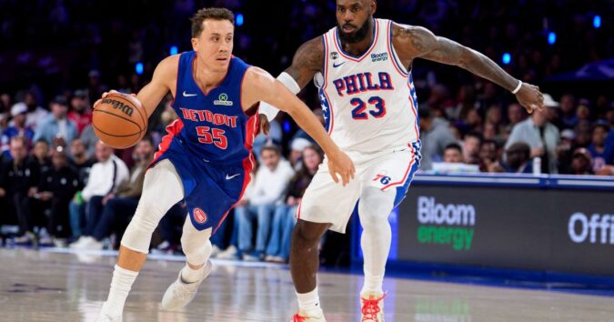 Cunningham scores 26, Collins has double-double in Detroit’s 106-93 win over LeBron, 76ers