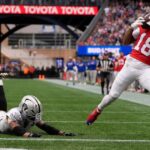 Drake Maye accounts for 5 TDs as Patriots roll past Raiders 45-17