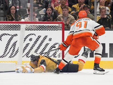 Ducks open the season with a 4-3 victory over the Golden Knights
