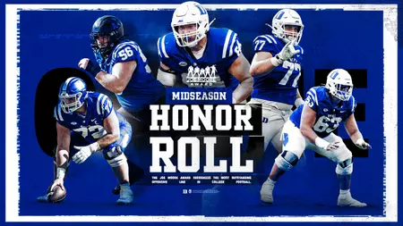 Duke Offensive Line Honored with Midseason Praise Duke Offensive Line Honored with Midseason Praise