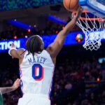 Embiid posts triple-double with LeBron out to keep 76ers perfect in 127-116 win over Bucks