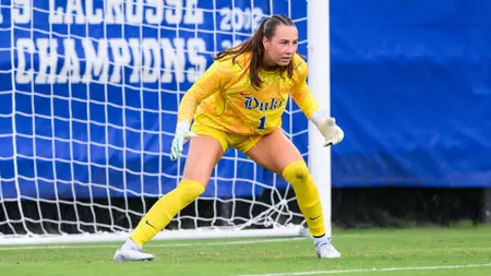 Finding Her Place: Vapensky Thrives Between the Posts at Duke