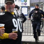 Good mood among fans attending the first NFL game in Paris, a day after protests and clashes