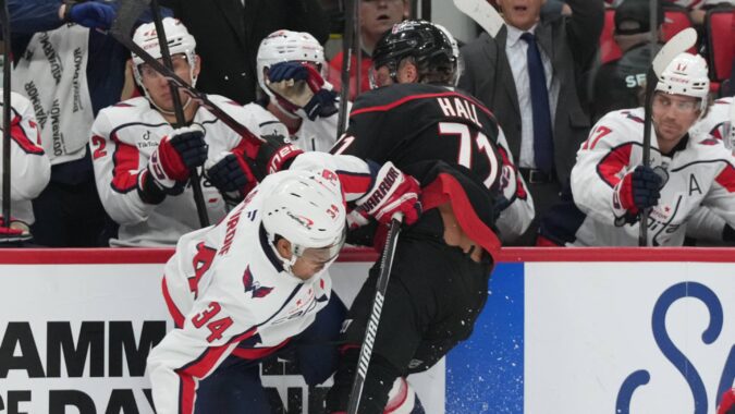 Hall and Jarvis get injury updates, while the rookies join the Hurricanes on the ice
