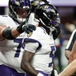 Huntley leads late TD drive to force OT and then scores on 1-yard run as Ravens beat Falcons 30-23