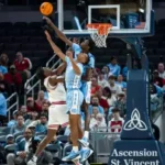 Indiana Controls Tar Heels, 76-58, In Sunday Exhibition Indiana Controls Tar Heels, 76-58, In Sunday Exhibition