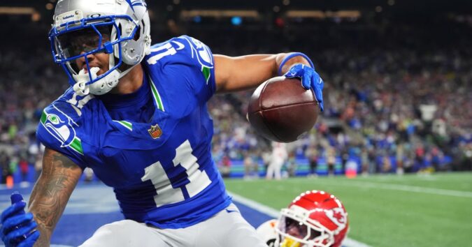 Jaxon Smith-Njigba has 150 receiving yards and a score in the Seahawks’ 20-3 win over the Chiefs