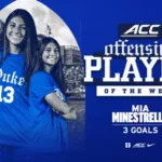 Minestrella Tabbed ACC Offensive Player of the Week; Earns TopDrawerSoccer Accolades