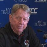 NC State's Wes Moore at ACC Tipoff: 'Everybody wants to play fast until you say the 'R' word - RUN!'