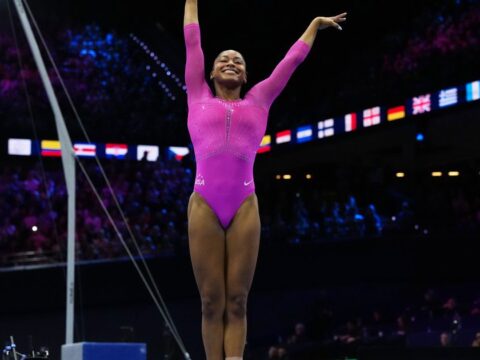 Newly minted all-around champ Skye Blakely adds two more medals at world gymnastics championships