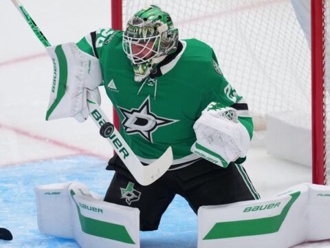 Oettinger earns 17th career shutout as Stars beat Sharks 5-0; San Jose’s Celebrini scratched