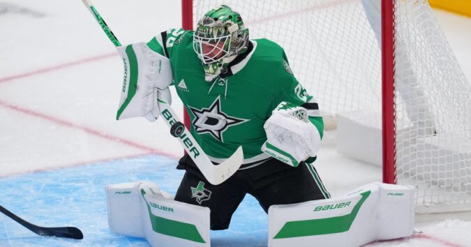 Oettinger earns 17th career shutout as Stars beat Sharks 5-0; San Jose’s Celebrini scratched