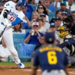 Ohtani hits early 3-run homer but comes up empty late as Dodgers get swept by Brewers in NLCS