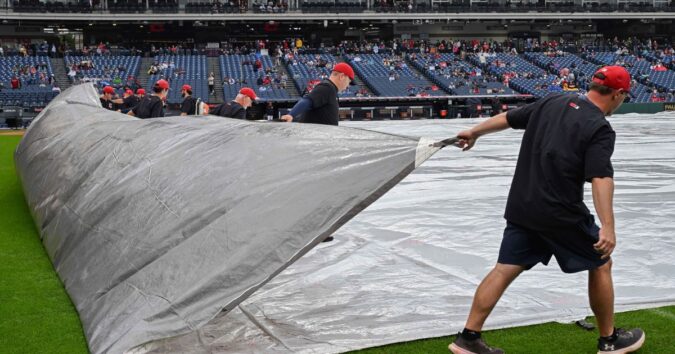 Rays and Guardians to play ALCS Game 3 in afternoon to beat rain. NLCS game also moved up