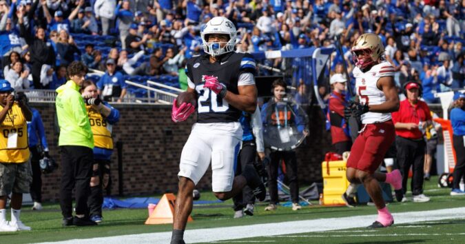 Sheppard runs for five touchdowns and Duke races past Boston College 47-2