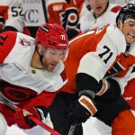 The Hurricanes vie for a fifth straight win, while the Flyers hope to end their slump