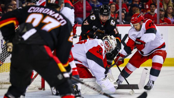 The road trip rolls into Calgary as the Hurricanes look for another weekend sweep