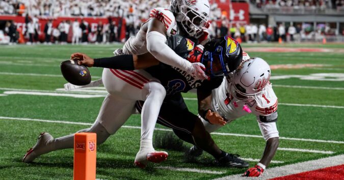 Wayshawn Parker runs for 171 yards and 2 TDs to lead No. 12 Utah past Kansas