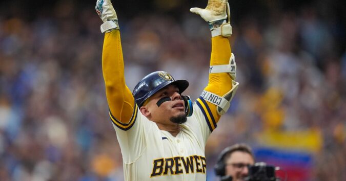 William Contreras is becoming a swaggy postseason star for the Brewers with his slow home run trots