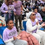 Young girls skip school with their parents to attend Valkyries' early WNBA Finals watch party